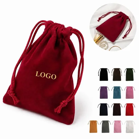 Velvet Drawstring Pouch for Jewelry and Gift Storage