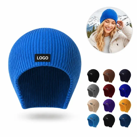 Cozy Knit Trapper Hat with Ear Covers for Outdoor