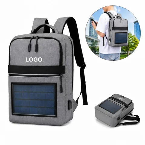 Solar Charging Backpack for Outdoor Adventures with USB Port
