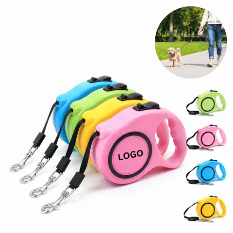 10ft Retractable Dog Leash with Brake Lock, Nylon Tape