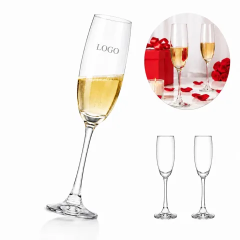 Clear Glass Champagne Flutes for Toasting, Cocktails