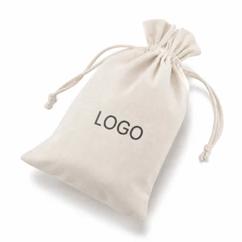 Travel Cotton Shoe Pouches with Drawstring Closure