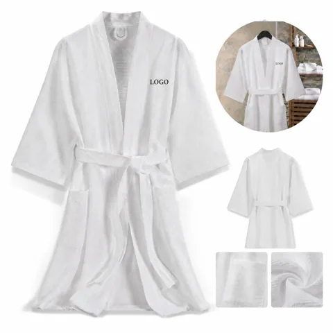 Ultra Soft Combed Cotton Waffle Bathrobe