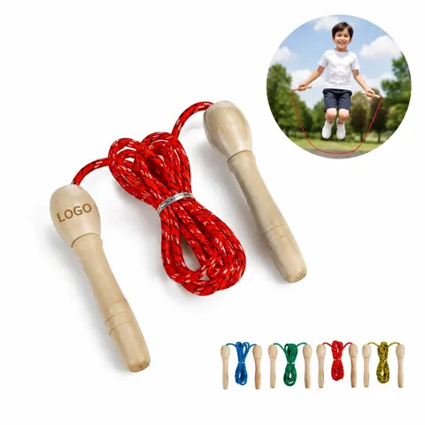 Premium Wooden Jump Rope Long Length Fitness Gift