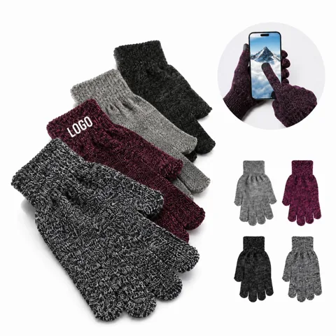 Cozy Knit Gloves, Gentle Skin Feel for Cool Weather