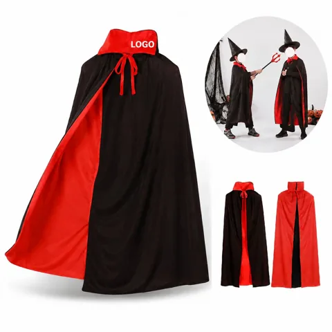 Reversible Vampire Cloak Red Black Costume Cape