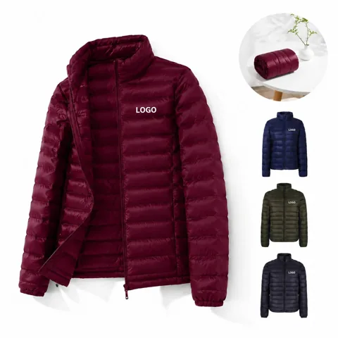 Men Quilted Insulated Winter Coat Water Resistant Down