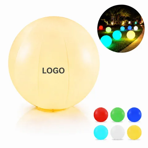 Glowing Musical Beach Ball with LED Lights for Summer Fun