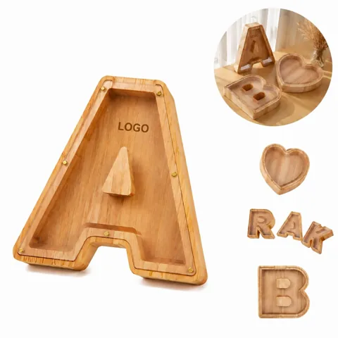 Personalized Wooden Letter Coin Bank, Custom Savings Gift