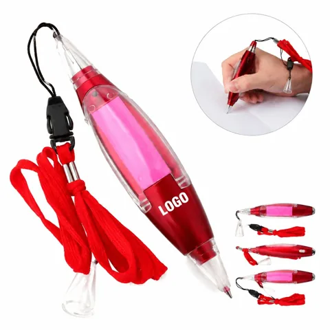 Multifunction LED Memo Pen with Lanyard for Office