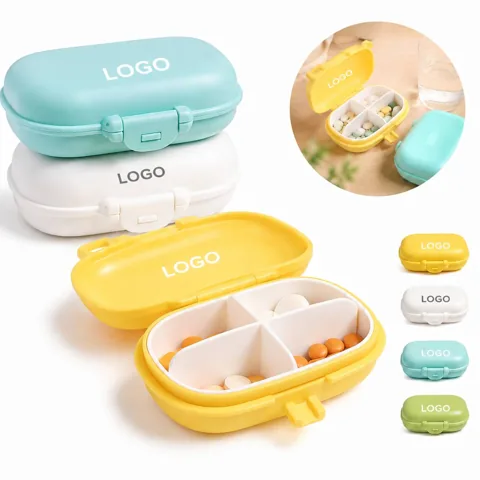 Compact Pill Organizer with Secure Snap Closure