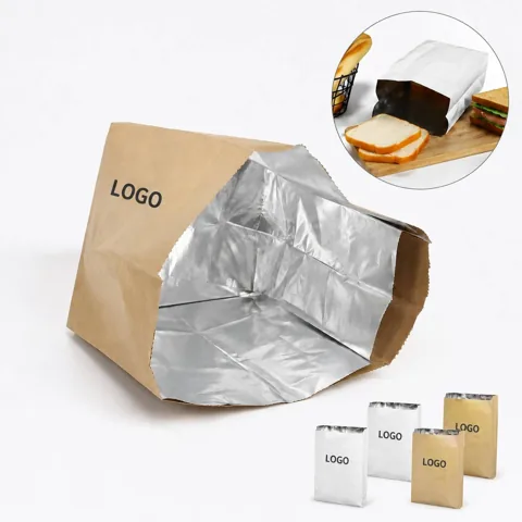Heavy Duty Aluminum Foil Hot Dog Pouches for Takeout, BBQ