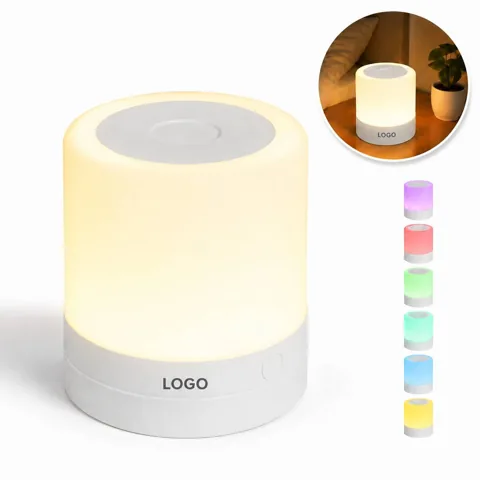 Portable Multicolor LED Night Light, USB Rechargeable