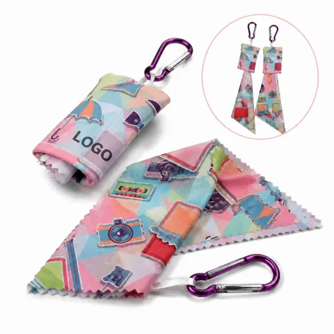 Microfiber Lens Cleaning Cloth with Protective Pouch