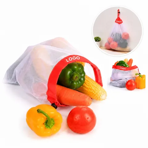 Reusable Mesh Produce Bags, Eco Friendly Washable Food Safe