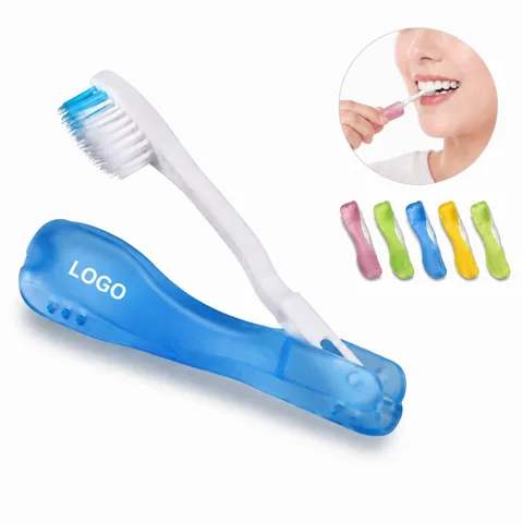 Compact Folding Travel Toothbrush with Protective Case