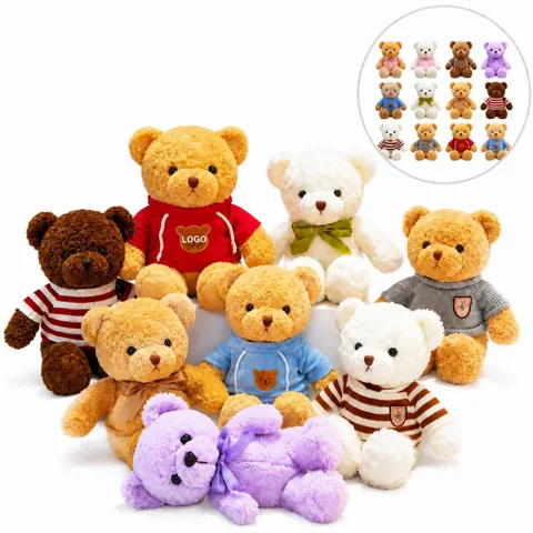 Mini Plush Teddy Bear Set for Gift Baskets & Party Decor