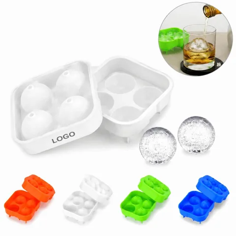 Custom Logo Food Grade Silicone Ice Cube Tray, Flexible