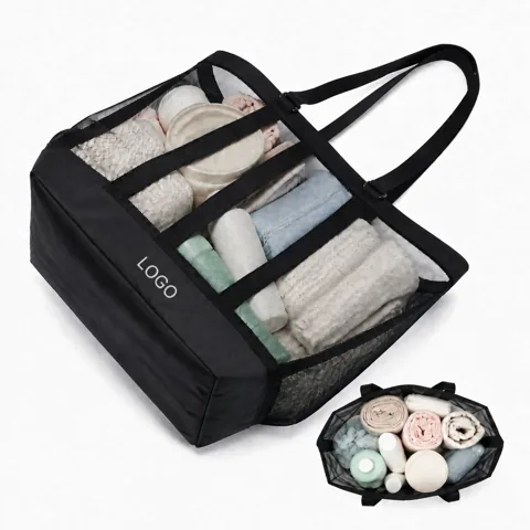 Lightweight Nylon Mesh Beach Shopping Carrier with Open