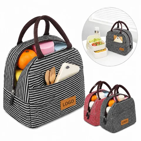 Insulated Portable Meal Tote with Front Pocket for Work