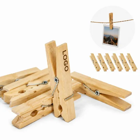 Natural Wood Clothespins for Hanging, Crafts, and Decor