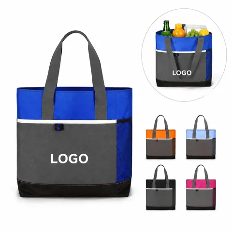 Custom Logo Heavy Duty 600D Polyester Tote with Pockets