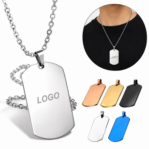 Custom Engraved Dog Tag ID Badge Personalized Photo Gift