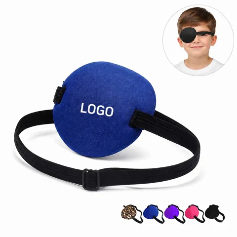 Pirate Eye Patch Costume Prop with Elastic Strap, Soft