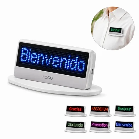 Customizable Wireless LED Name Badges for Events