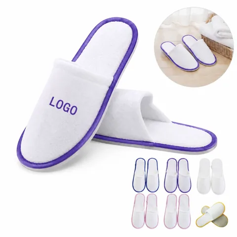 Soft Non-Slip Disposable Guest Slippers for Hotel Spa Travel