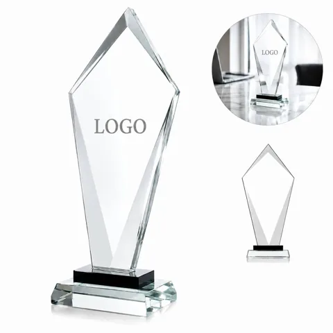 Personalized Optical Crystal Trophy with Custom Logo