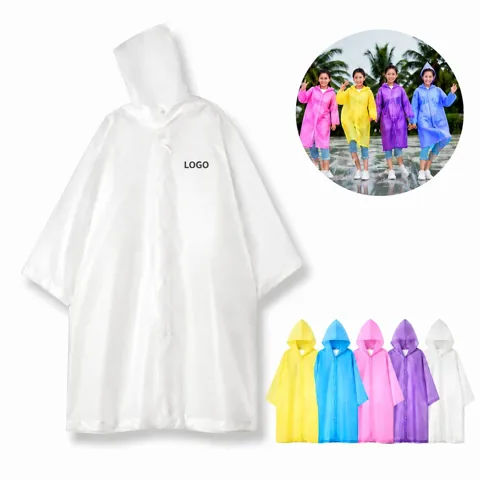 Portable Kids Rain Poncho Lightweight Quick Dry for Travel