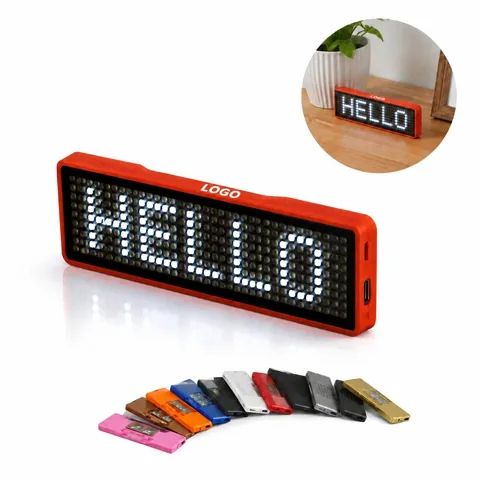Customizable LED Name Badge Light with Magnetic Pin