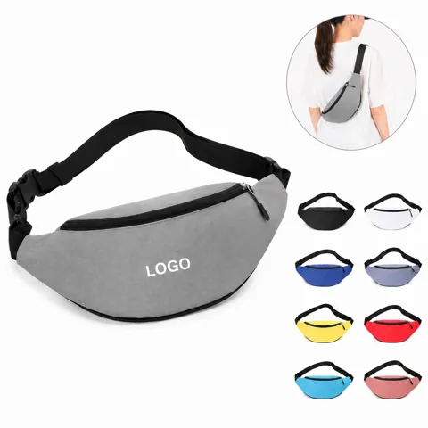Festival Waist Bag with Two Zippered Compartments