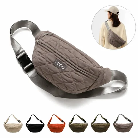 Lightweight Oxford Crossbody Sling Bag with Multi Pockets