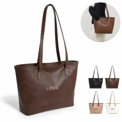 Fashionable Tear Resistant PU Shoulder Tote Bag, Spacious