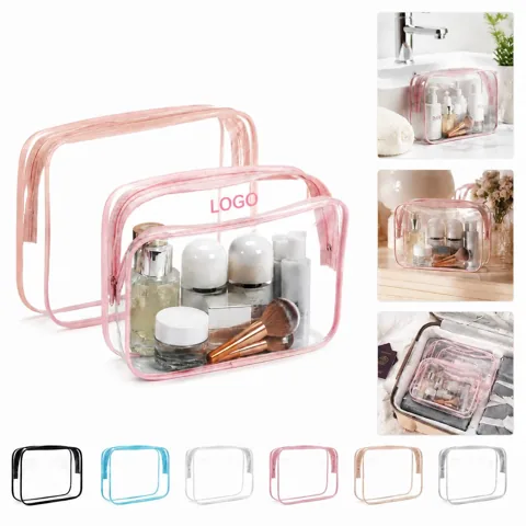 Clear PVC Travel Toiletry Pouch Waterproof Cosmetic Bag