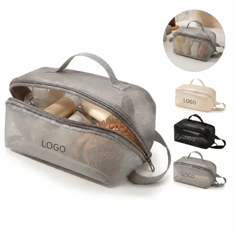 Travel Mesh Toiletry Organizer Pouch, Large Capacity