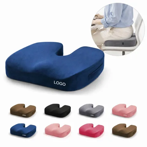 Ergonomic Memory Foam Coccyx Cushion with Anti-Slip Base