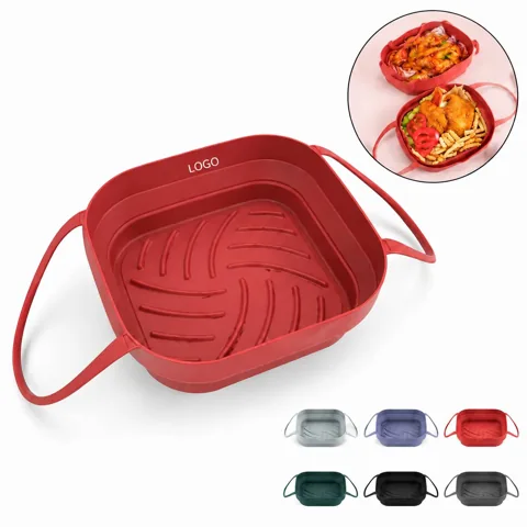 BPA-Free Silicone Air Fryer Liner with Snap Handles