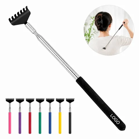 Extendable 7-Prong Metal Back Scratcher with Ergonomic