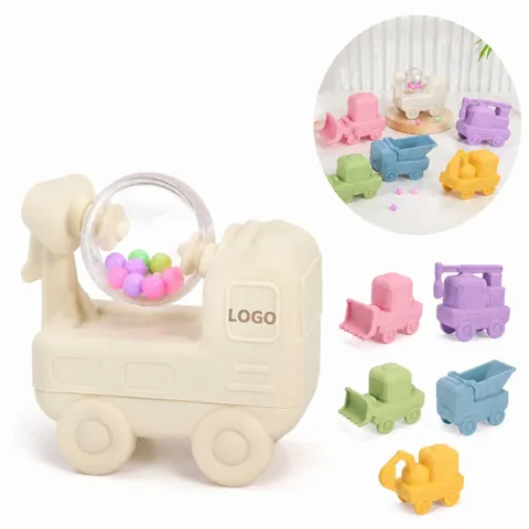 Silicone Floating Construction Toy Set 5 Vehicles for Kids