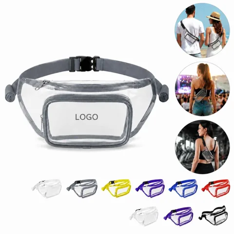 Clear PVC Hip Pack Waterproof Waist Bag