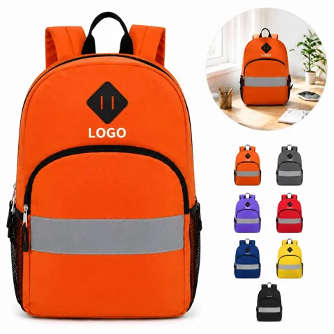 High Visibility Reflective Backpack with Side Mesh Pockets