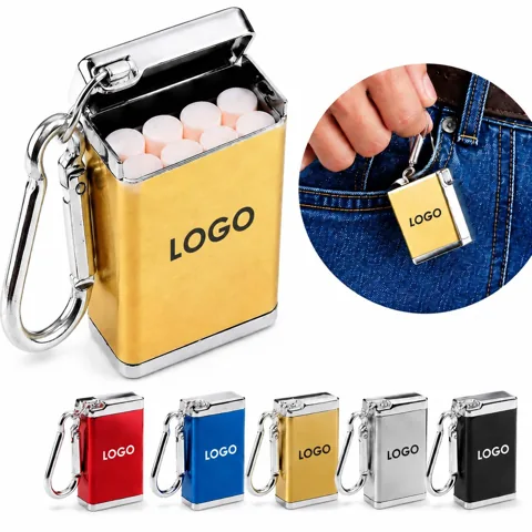 Zinc Alloy Keychain Ash Container Portable Easy Empty