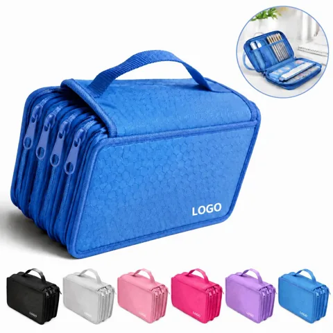 72 Slot Oxford Cloth Pen Organizer Case with Handle