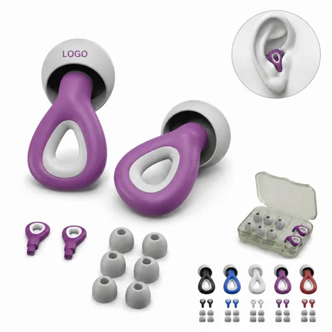Soft Silicone Earplugs for Noise Block Sleep Swim Travel