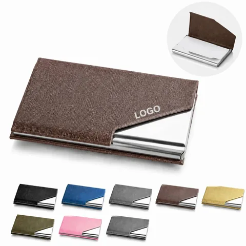 Elite PU Leather Stainless Steel Card Wallet