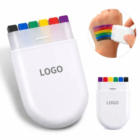 Rainbow Pride Face Paint Crayons Set for Parties, Non-Toxic