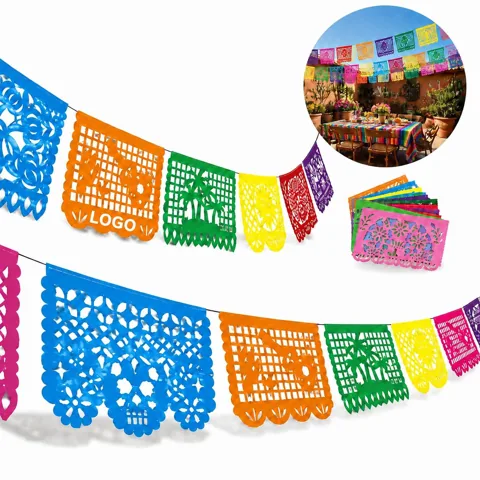 Mexican Party Banner 18FT Double Sided Plastic Felt Cinco